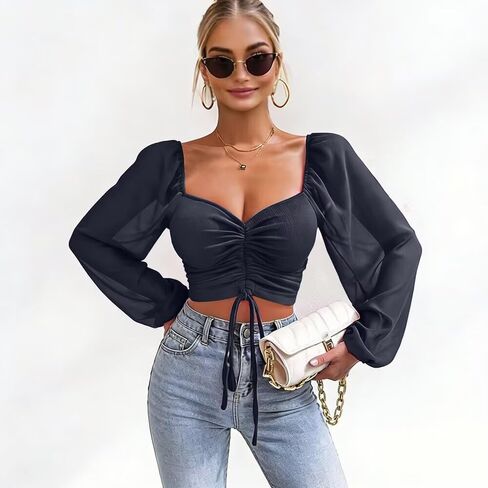 Women's Long Sleeve Renaissance Lace Overbust Corset Top with Belt Bustier Costume for Going Out Themed Parties in Saudi Arabia