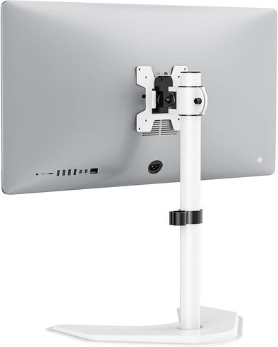 WALI Triple Monitor Stand, Free Standing Three LCD Monitor Fully Adjustable Desk Mount Fits 3 Screens up to 27 inch, 22 lbs Weight Capacity per Arm (MF003), Black in Saudi Arabia