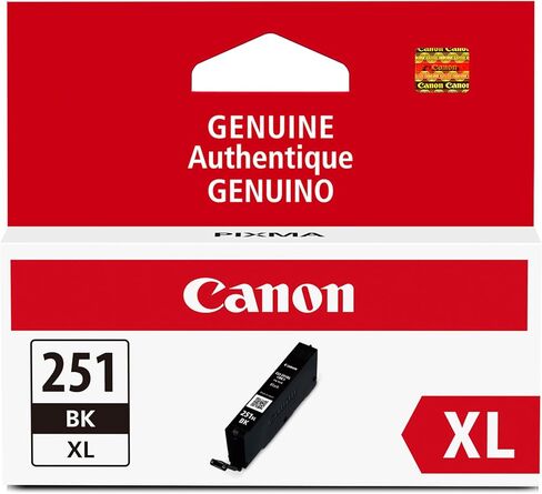Canon CLI-251XL BK Compatible to iP7220,iX6820,MG5420,MG5520/MG6420,MG5620/MG6620,MX922/MX722,iP8720,MG6320,MG7120,MG7520 Printers & CLI-251XL Yellow Compatible to iP7220,iX6820,MG5420 in Saudi Arabia