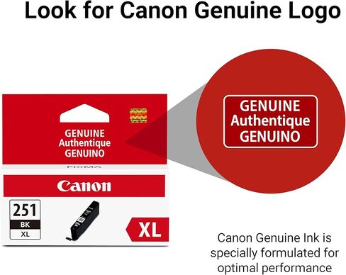 Canon CLI-251XL BK Compatible to iP7220,iX6820,MG5420,MG5520/MG6420,MG5620/MG6620,MX922/MX722,iP8720,MG6320,MG7120,MG7520 Printers & CLI-251XL Yellow Compatible to iP7220,iX6820,MG5420 in Saudi Arabia