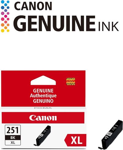 Canon CLI-251XL BK Compatible to iP7220,iX6820,MG5420,MG5520/MG6420,MG5620/MG6620,MX922/MX722,iP8720,MG6320,MG7120,MG7520 Printers & CLI-251XL Yellow Compatible to iP7220,iX6820,MG5420 in Saudi Arabia