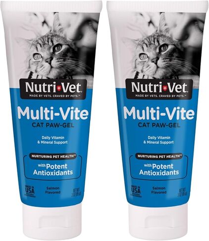 جل Nutri-Vet متعدد الفيتامينات للقطط - دعم يومي بالفيتامينات والمعادن - نكهة السلمون - 3 أونصة in Kuwait