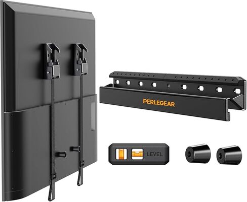 Perlegear Studless TV Wall Mount for Most 24-55 Inch TVs up to 100 lbs, Heavy-Duty No Drill TV Mount, Drywall TV Bracket with Max VESA 400x400mm, No Stud, Easy Install, Low Profile, PGMT7 in Saudi Arabia