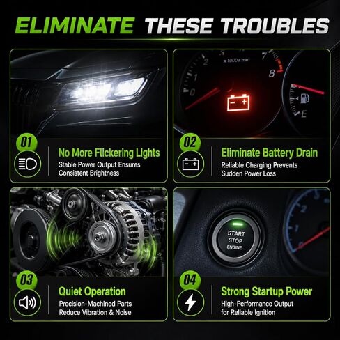 مولد السيارات الملائم لـ: Buick® Enclave V6 3.6L 2008-17 ، Chevrolet® Traverse V6 3.6L 2009-17 ، GMC® Acadia V6 3.6L 2007-16 ، Saturn® Outlook V6 3.6L 2007-2010 in Kuwait