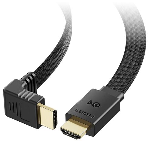 Cable Matters كابل HDMI مسطح 90 درجة بسرعة 48 جيجابت في الثانية فائق الدقة 8K HDMI بطول 6 أقدام مع 8K عند 60 هرتز و4K عند 120 هرتز ودعم HDR لأجهزة PS5 وXbox Series X/S وRTX3080 / 3090 وRX 6800/6900 وApple TV والمزيد - 6 قدم in Saudi Arabia