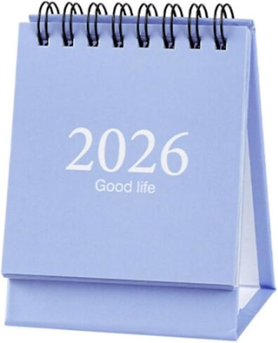 Mini Desk Calendar, 2026 Portable Desktop Small Calendar with Sticker Flip Over Standing Desk Calendar for Office School Desktop Decoration (Black) in Saudi Arabia