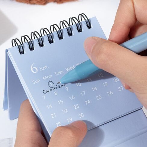 Mini Desk Calendar, 2026 Portable Desktop Small Calendar with Sticker Flip Over Standing Desk Calendar for Office School Desktop Decoration (Black) in Saudi Arabia