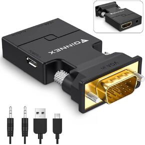 كابل HDMI إلى VGA بطول 6.6 قدم، كابل HDMI إلى VGA أحادي الاتجاه (ذكر إلى ذكر) متوافق مع الكمبيوتر، سطح المكتب، الكمبيوتر المحمول، الكمبيوتر الشخصي، الشاشة، جهاز العرض، HDTV، Raspberry Pi، Roku، Xbox in Kuwait