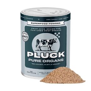 Pluck Pure | Beef Organ Supplement Powder | From 100% Grass Fed & Grass Finished Pastured Beef Liver, Kidney, Spleen, Heart, & Pancreas | 40 Servings in Saudi Arabia