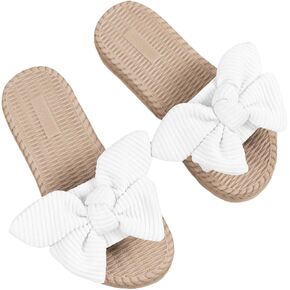 GORGLITTER Girl's Bow Sandals Open Toe Summer Cute Single Band Slip on Flat Sandals in Kuwait