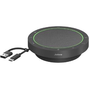 مكبر صوت بلوتوث لاسلكي Jabra Speak2 55 - مكبر صوت محمول للمؤتمرات مع 4 ميكروفونات لإلغاء الضوضاء، ومكبرات صوت كاملة المدى 50 مم وصوت واسع النطاق - مكبر صوت معتمد من Microsoft Teams - رمادي داكن in Kuwait