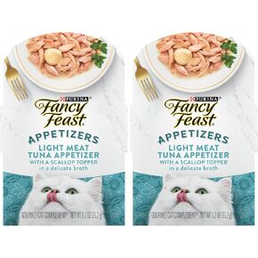 Purina Fancy Feast Wet Cat Food Complement, Appetizers Light Meat Tuna With a Scallop Topper - (10) 1.1 Oz. Trays in Saudi Arabia