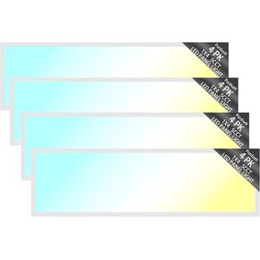 4 عبوات 2 × 4 مصابيح LED مسطحة للسقف، تركيبات مكتبية 5 CCT 3000K-6500K قابلة للتعديل و5 واط 30W-40W-50W-60W-72W قابلة للتحديد، 0-10V عكس الضوء، ضوء لوحة مسطحة LED Troffer in Kuwait