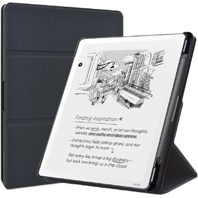 حافظة DMLuna Kindle Paperwhite، تناسب الجيل الحادي عشر 2021، 6.8 بوصة، حامل حر اليدين، غطاء ذكي متين من جلد البولي يوريثان الفاخر مع خاصية التنبيه التلقائي للنوم، حزام اليد، فتحة للبطاقات، أزرق سماوي in Kuwait