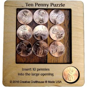 Penny Packer 16 Puzzle - Can You Fit The 16 Provided Mint Pennies Into The Open Quadrant in Saudi Arabia