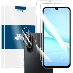YEYEBF Galaxy A11 HD Clear Tempered Glass Screen Protector + Camera Lens Protectors, [2+2 Pack] [3D Glass] [Anti-Glare] [Bubble-Free] Screen Protector Glass For Samsung Galaxy A11 in Kuwait
