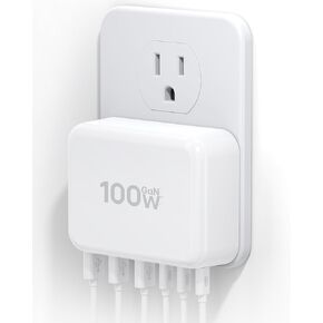 BOVICAS 170W USB C محطة شحن، شاحن سفر لأجهزة متعددة، قابس شاحن USB C لسلسلة iPhone 15 14 13 12، Apple Watch Ultra SE 9 8 7 6 5 4 3 2، AirPods، MacBook Pro Air، iPad in Kuwait