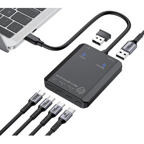 USB C Hub 10Gbps, 5 in 1 USB C to USB 3.2 Adapter, 2 USB-C and 2 USB-A Ports Multiport Dongle with 3.5 mm Audio Jack, USB C to USB C Hub for MacBook M1 & M2, i-Pad and More Type C Devices in Kuwait