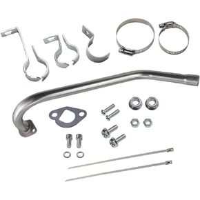 212 Long Exhaust Pipe Fit for Predator 212 224cc 196cc Mini Bike exhaust for Coleman CT200U-EX parts CT200U BT200X for Baja Warrior MB200 Axis M200 GX200 6.5hp Clone Engine KT196 Go Kart Parts-Silver in Saudi Arabia
