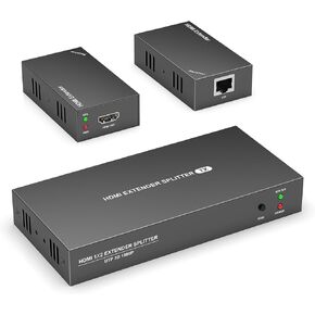 موزع وصلة HDMI AAO 1x2، يدعم الترا اتش دي ام اي 1080P @60Hz و3D بصري، 2 قناة نقل 165ft (50m) أكثر من CAT5e/CAT6/CAT7، مع 2 حلقة HDMI in Kuwait