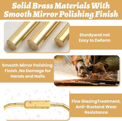Gold Brass Key Rings, Purse Bag Charms for Handbags, Screw Lock Key Organizer, Carabiner Keychain Clip for Keys, Luggage Tags, Pet Collar Clips and Outdoor Accessories, （5Pack ） in Saudi Arabia