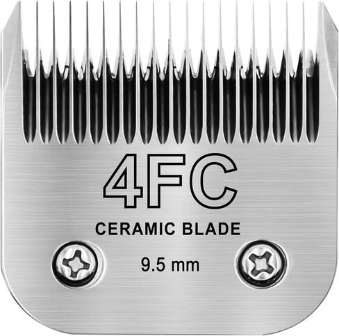 SUNISSA Detachable Professional Pet Dog Grooming 10 Clipper Blades - 1/16"(1.5mm) Cut Length, Compatible with Andis, Oster A5, Wahl KM Series Clippers, Made of Carbonized Steel Blade in Kuwait