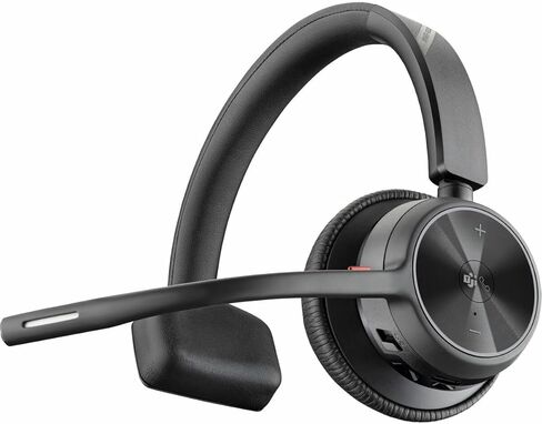 Poly - Voyager 4310 UC Wireless Headset + Charge Stand (Plantronics) - Single-Ear Headset- Connect to PC/Mac via USB-A Bluetooth Adapter, Cell Phone via Bluetooth-Works w/Teams (Certified), Zoom&More in Kuwait