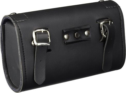 Shaf International Milwaukee Leather SH63202 Black Motorcycle PVC Small Studded Windshield Bag with Self FastenerClosure - One Size in Saudi Arabia