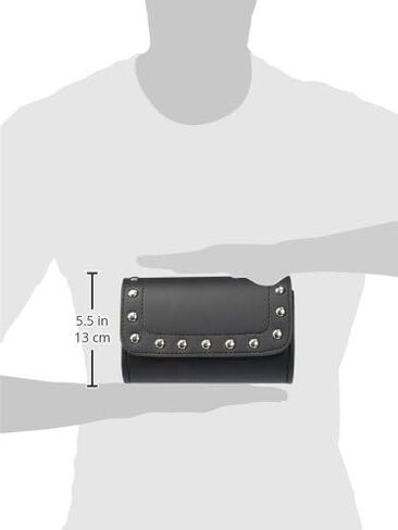 Shaf International Milwaukee Leather SH63202 Black Motorcycle PVC Small Studded Windshield Bag with Self FastenerClosure - One Size in Saudi Arabia