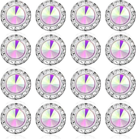 8 Pairs Rhinestone Earrings for Women, Round Shaped Dance Competition Earrings 15mm Crystal Stud Earring for Dance Competitions Stage Opera Performance Wedding in Saudi Arabia