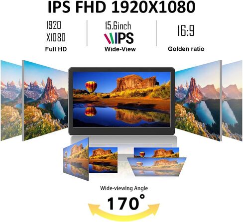 شاشة Gechic مقاس 15.6 بوصة T151A تعمل باللمس الصناعية، HDMI، ناقل حركة IC طويل مدمج USB-C، حامل VESA، لمسة مناعة عالية 10 أصابع، شاشة لمس مسطحة حقيقية للأجهزة المدمجة POS/Kiosk/Automation in Saudi Arabia