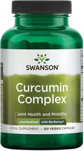 Swanson Curcumin Complex - Herbal Supplement Supporting Joint Health, Mobility & Physical Function - Standardized with BioPerine for Maximum Absorption - (120 Veggie Capsules) (2 Pack) in Saudi Arabia