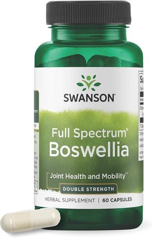 Swanson Double Strength Boswellia-Herbal Supplement Promoting Joint Support-Ayurvedic Herb for Joint Flexibility & Mobility Support-Made w/Boswellia Serrata Resin-(60 Capsules, 800mg Each) (2 Pack) in Saudi Arabia