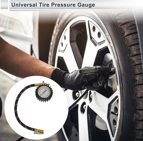 1 PC مقياس ضغط الإطارات العالمي 0-100 PSI 2.56inch مقياس الضغط الرقمي مع الأكمام التروس إطار هواء PSI Meter لشاحنة سيارات الدفع الرباعي للدراجات النارية in Kuwait