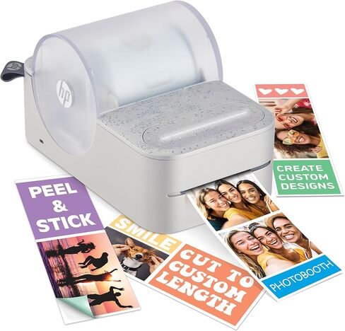حزمة طابعة HP Sprocket Panorama الفورية المحمولة للملصقات والصور الملونة (رمادي) مع علبة لفة زنك in Kuwait