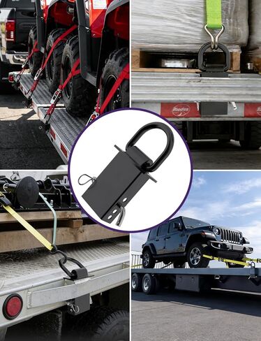 Stake Pocket D Ring 5/8" 4-Pack — 18,000 lb / 5,400 lb WLL Heavy-Duty Removable D-Ring Tie-Down Anchors with Hitch Pin for Utility Trailers & Flatbed Trucks in Saudi Arabia
