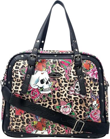 ED HARDY Women's Amie Faux Leather Satchel Bag | Removable Strap in Saudi Arabia