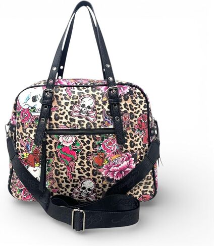 ED HARDY Women's Amie Faux Leather Satchel Bag | Removable Strap in Saudi Arabia
