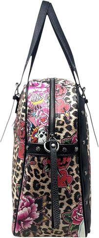 ED HARDY Women's Amie Faux Leather Satchel Bag | Removable Strap in Saudi Arabia