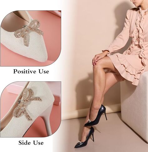 Butterfly Bow Shoe Clips, Crystal Rhinestone Shoe Charms, Detachable Shoe Accessories, Women Heel Decorations, Party Shoe Embellishments in Saudi Arabia