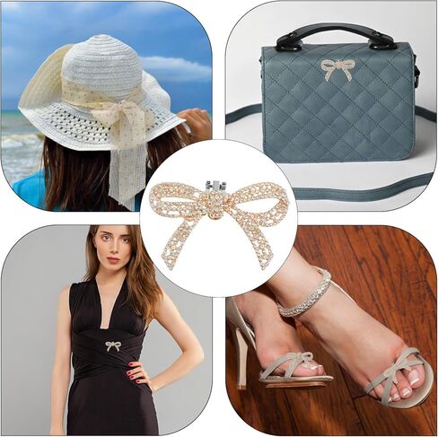Butterfly Bow Shoe Clips, Crystal Rhinestone Shoe Charms, Detachable Shoe Accessories, Women Heel Decorations, Party Shoe Embellishments in Saudi Arabia