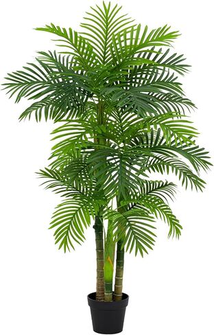 9ft Artificial Phoenix Palm Tree Tall Artificial Palm Trees with 21 Adjustable Leaves,Faux Phoenix Palm Plants for Outside Patio Pool Home Office Living Room Yard (2Pcs, 9ft) in Saudi Arabia