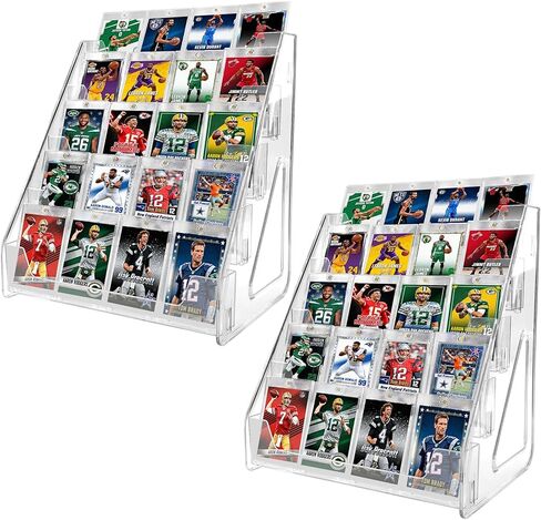 5 Tier Card Display Stand, Vertical Holder Shelf for Baseball Basketball Sports Graded Cards Display Stand Tabletop for PSA BGS SGC Slabs TCG Sports Card Collection, Snap-On Assembly in Saudi Arabia
