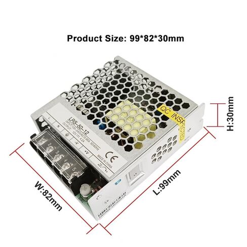 1pcs LRS-50W 100-240V Input 5V 12V 24V 10A 4.2A 2.1A Single Output Ultra Thin Switching Power Supply Transformer(LRS-50-12V 4.2A) in Saudi Arabia