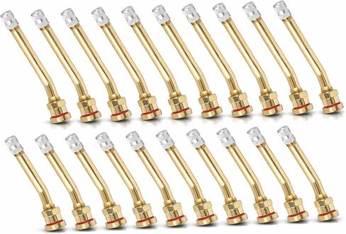 20Pcs Tire Valve Stem, Tire Valve Extension Valve Stem, Copper Long Service Life Excellent Sealing Wide Compatibility Tire Valve Extension Adapter(V3-20-4) in Saudi Arabia