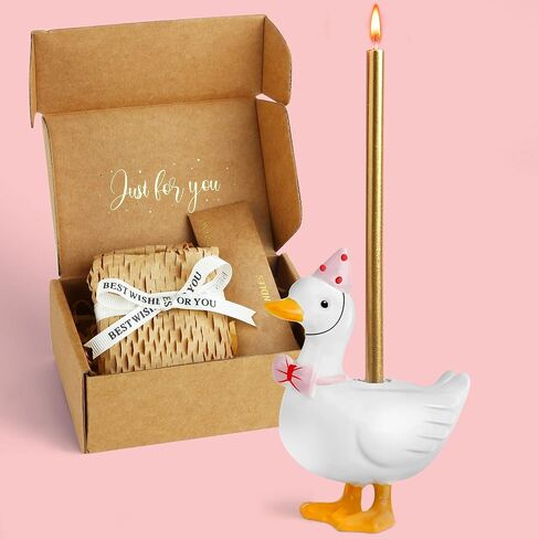 PHD CAKE Silly Goose Cake Candle Holders with Birthday Candles Pink Silly Goose Birthday Party Supplies Mini Cute Cake Topper Stand Candlestick for Party Celebration in Saudi Arabia