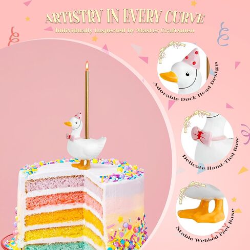 PHD CAKE Silly Goose Cake Candle Holders with Birthday Candles Pink Silly Goose Birthday Party Supplies Mini Cute Cake Topper Stand Candlestick for Party Celebration in Saudi Arabia