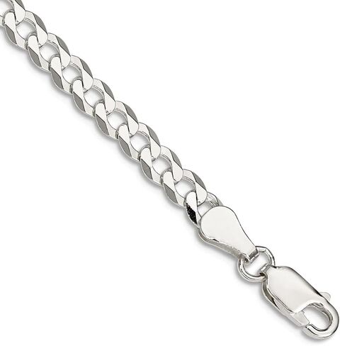 JewelryWeb 925 Sterling Silver Silver Lobster Claw Claw Claw Claw 4.5mm Link Close Curb Bracelet Bracelet للنساء والرجال in Saudi Arabia