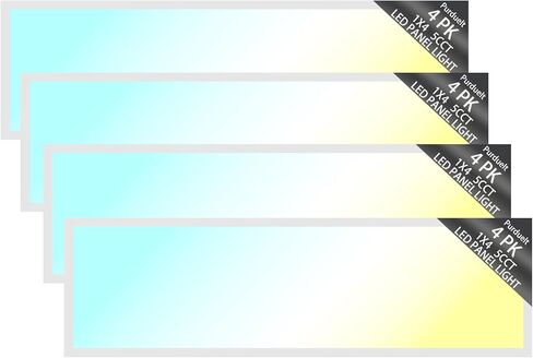 4 عبوات 2 × 4 مصابيح LED مسطحة للسقف، تركيبات مكتبية 5 CCT 3000K-6500K قابلة للتعديل و5 واط 30W-40W-50W-60W-72W قابلة للتحديد، 0-10V عكس الضوء، ضوء لوحة مسطحة LED Troffer in Kuwait