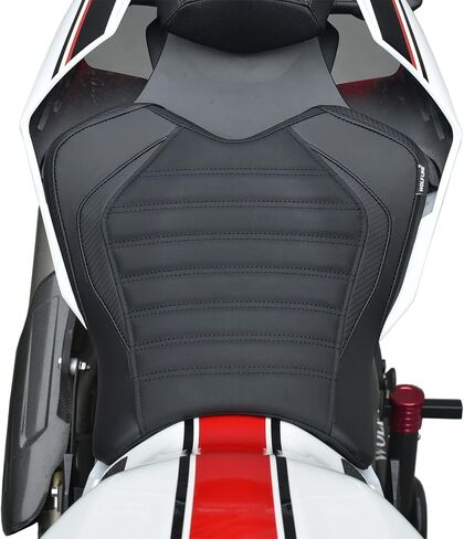 مقعد مريح لراكبي الدراجات النارية مناسب لـ Yamaha YZF-R1 YZF-R1M 2015-2025، سرج السائق الأمامي من الجلد وسادة منفردة، أزرق in Saudi Arabia
